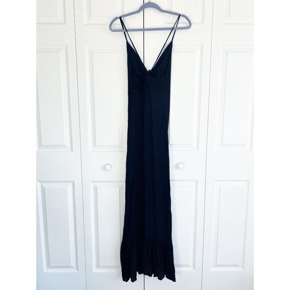 Cleobella Revolve Black Sleeveless Flounce Maxi Dress Women's Size Small S - Picture 2 of 8